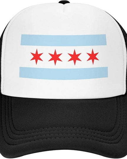 Cute Flag Baseball Cap for Men Women Mesh Trucker Hat Adjustable Patriotic Snapback Baseball Hat for Sports Running
