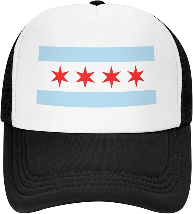 Cute Flag Baseball Cap for Men Women Mesh Trucker Hat Adjustable Patriotic Snapback Baseball Hat for Sports Running