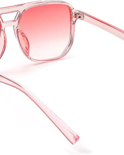 FEISEDY Retro Square Aviator Sunglasses Women Men 70s Vintage Trendy Plastic Frame Sun Glasses B2835