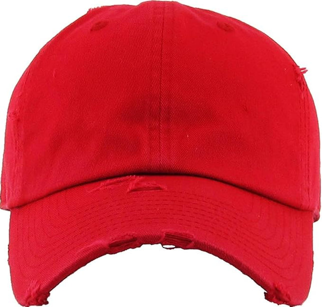 KBETHOS Vintage Washed Distressed Cotton Dad Hat Baseball Cap Adjustable Polo Trucker Unisex Style Headwear