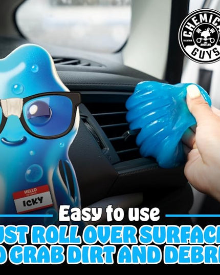 Chemical Guys Sticky Icky Car Cleaning Gel, Green Apple, Interior Car Cleaner, Reusable Automotive Crevice & Interior Dust Cleaner for Air Vents, Consoles, Cup Holders & Keyboards, 4 Pack (100g Each)