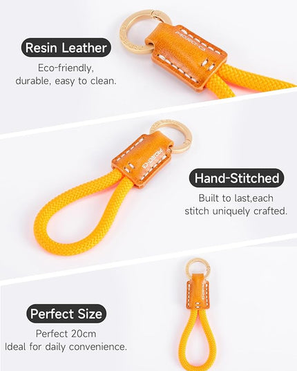 project-cb Phone Finger Ring Strap 1,Phone Tether Tab 2,Phone Lanyard,Phone Strap,Key Chain,Key Ring 2,Charms for Phone Case,Phone Accessories(Orange-G)