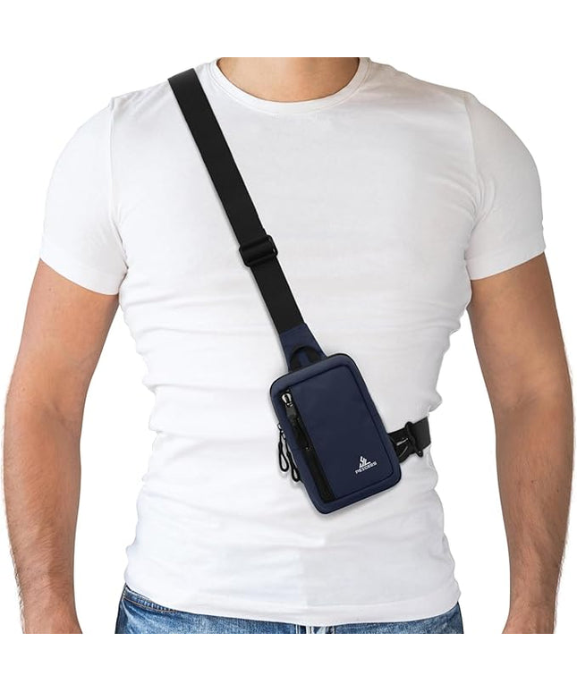 Peicees Small Crossbody Bag for Men Women Mini Sling Bag Travel Running Phone Daypack Cross Body Shoulder Bags with Keyholder