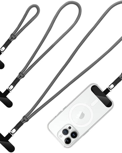 360° Rotatable Adjustable Phone Lanyard 3-Piece Set - Wrist/Neck/Crossbody Strap with Tether Tabs, Universal for Phones