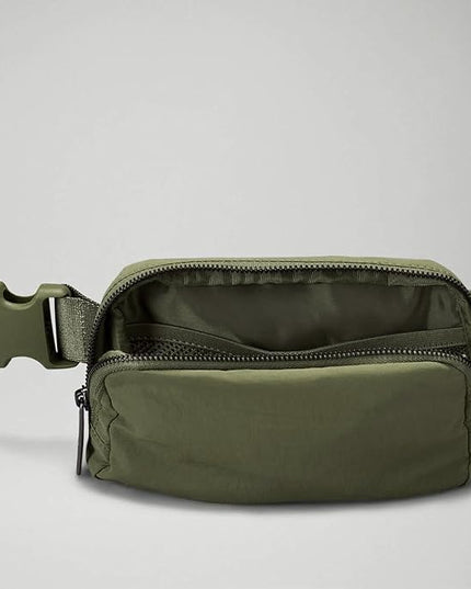 YOSHUYUKI Cross Body Fanny Packs for Women Men Fashion Waist Bag Pouch Nylon Small Travel Crossbody Bags Mini Purse Everywhere Belt Bag Bum Bag with Adjustable Strap for Running Hiking Dim Olive