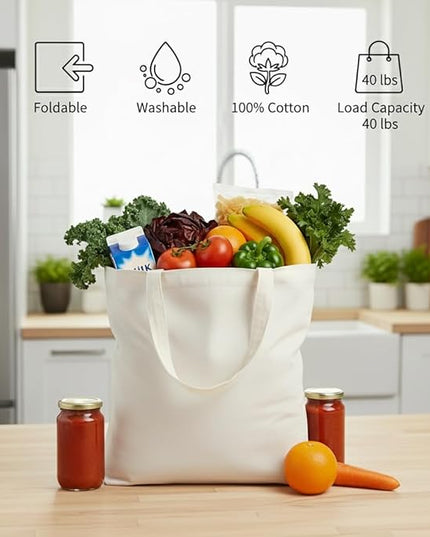 Marubhumi Eco-Friendly Natural Cotton Tote Bag for Women, Lightweight & Reusable for Shopping, Gifts & Daily Use