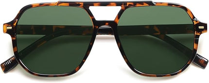 SOJOS Retro Trendy Aviator Polarized Sunglasses Men Women Vintage 70s Square Stylish Frame Sun Glasses SJ2283
