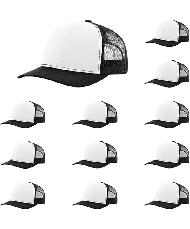 Richardson 112 Classic Six-Panel Adjustable Snapback Trucker Cap | Bulk Packs Available