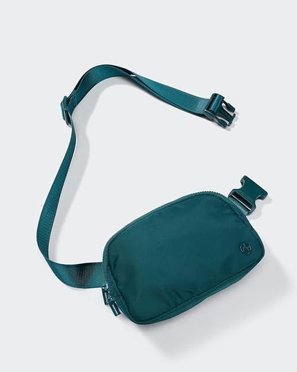 Pander Two Way Zipper Fanny Pack Nylon Everywhere Belt Bag for Women, Water Repellent Waist Packs, Crossbody Bags with Adjustable Strap (Teal Blue).