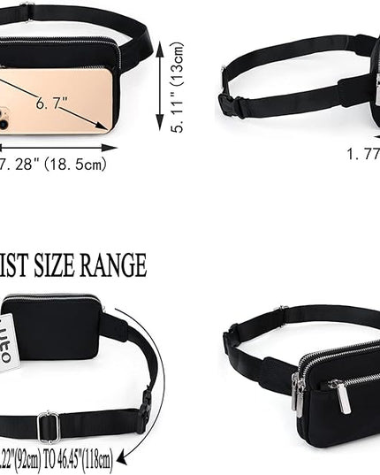 UTO Fanny Pack for Women Crossbody Trendy Fashion Belt Purse Chest Waist Hip Bumbag for Outdoor Shopping Travel Hiking