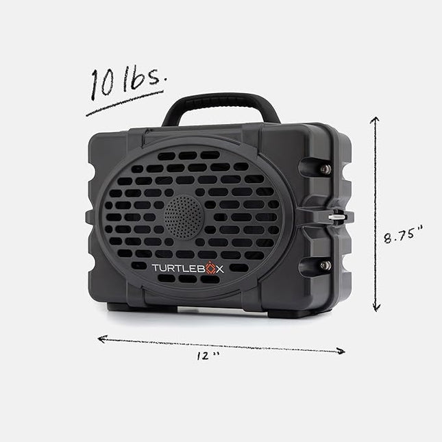 Turtlebox Original Gen 3: Portable Outdoor Bluetooth Speaker – Ultra-Loud (120dB), Waterproof (IP67), Rugged, Impact-Resistant, 3-Day Battery | Party Mode: Unlimited Pairing Stereo, Gray/Tan