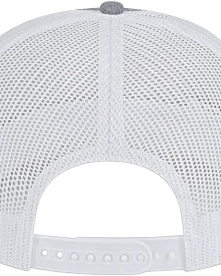 Cap America i3039 Classic 5 Panel Mid Profile Structured Trucker Mesh Back Cap w/ & Adjustable Snapback