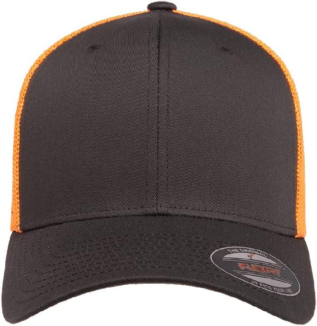 Flexfit 6511 Fitted Mid-Profile Stretchable Mesh Panels Trucker Cap | Bulk Pack Available
