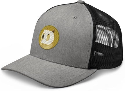 Dogecoin Crypto Embroidered Logo Trucker Cap
