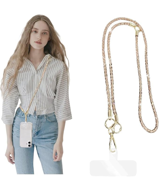 2Pcs Phone Crossbody Lanyard and Wrist Strap, Universal Cell Phone Lanyard Strap with 2Tether Tab