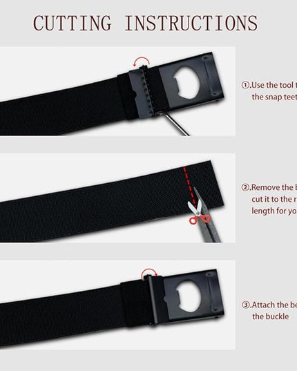 DOOPAI Stretch Canvas Belt for Men, Adjustable Elastic Holeless Web Belt for Casual, Golf, and Work, with Bottle Opener