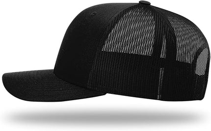 Richardson 112 Trucker Hat - Premium Adjustable Snapback Hat - Structured Six Panel Richardson Blank Caps