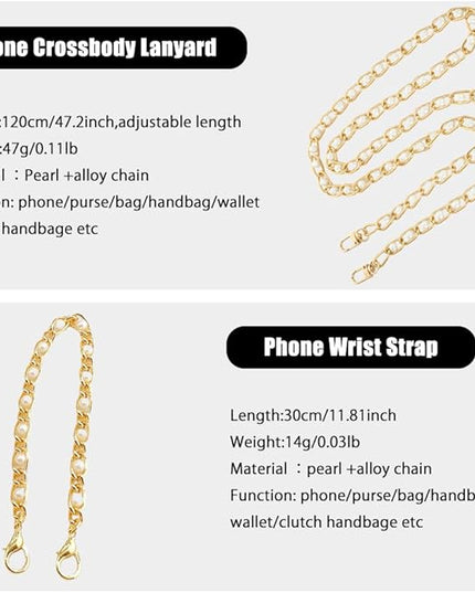 2Pcs Phone Crossbody Lanyard and Wrist Strap, Universal Cell Phone Lanyard Strap with 2Tether Tab