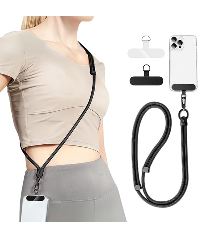 Moyad Crossbody Phone Lanyard, Anti-Theft Cell Phone Strap with 2 Tether Tab for iPhone, Universal Adjustable Neck Holder