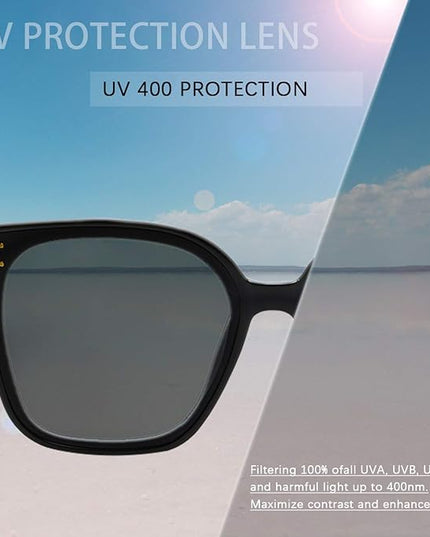 MAXJULI Oversized Sunglasses for Women Men UV Protection 8056