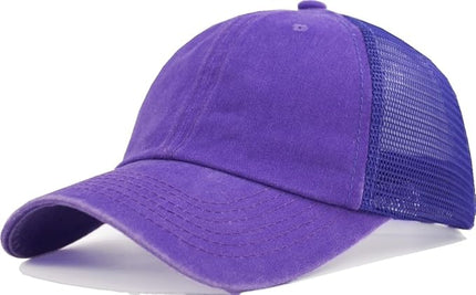 Comfy Vintage Trucker Baseball Hat- M/L/XL/XXL Women Men Unstructured Washed Dad Cap | Snapback | Soft Crown | Soft Mesh