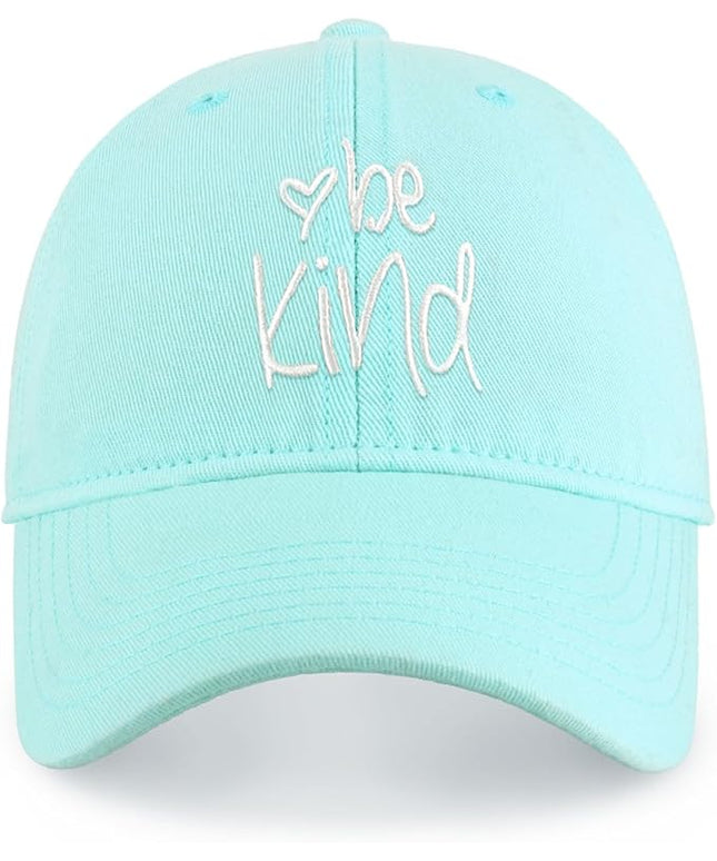 CHOK.LIDS Be Kind Trendy Womens Baseball Cap Unisex Fashion Cotton Polo Style Fun Inspirational Saying Seasonal Headwear