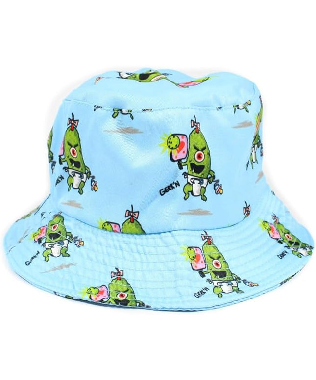 Pickle Monsters Bucket Hat - Fun Pickleball Hat Featuring The Dreaded Crew - 3 Sizes!