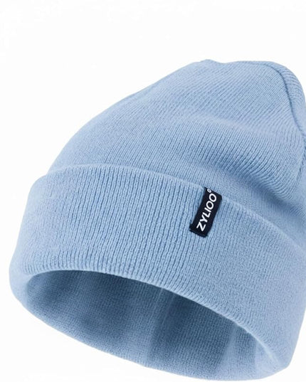 Zylioo Oversize Beanie Hats, XXL Big Size Ribbed Knit Cuffed Winter Hat for Cold Weather, Warm Skull Watch Cap