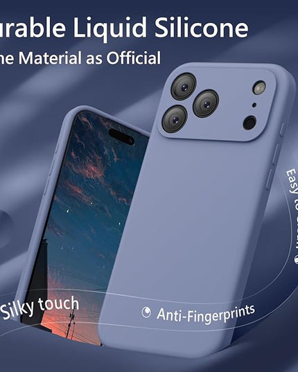 FireNova Magnetic for iPhone 17 Pro Max Case, Compatible with MagSafe, [Integrated Silicone Camera Control Button] [Camera Protection] Anti-Scratch Microfiber Lining Phone Case, 6.9", Lavender Gray