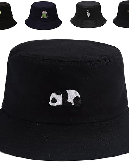 Cotton Bucket Hat for Women Men Summer Travel Sun Beach Bucket Cap, Unisex Outdoor Fisherman Hat