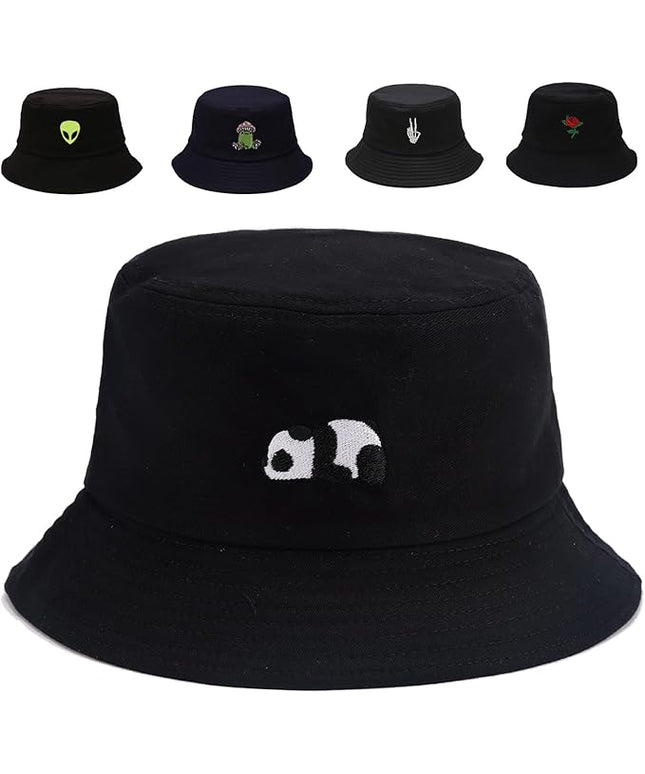 Cotton Bucket Hat for Women Men Summer Travel Sun Beach Bucket Cap, Unisex Outdoor Fisherman Hat