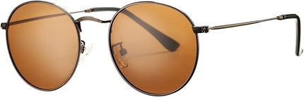 Pro Acme Small Round Metal Polarized Sunglasses for Women Retro Designer Style