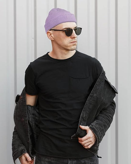 SATINIOR Trawler Beanie Watch Hat Roll-up Edge Skullcap Fisherman Beanie for Women Men