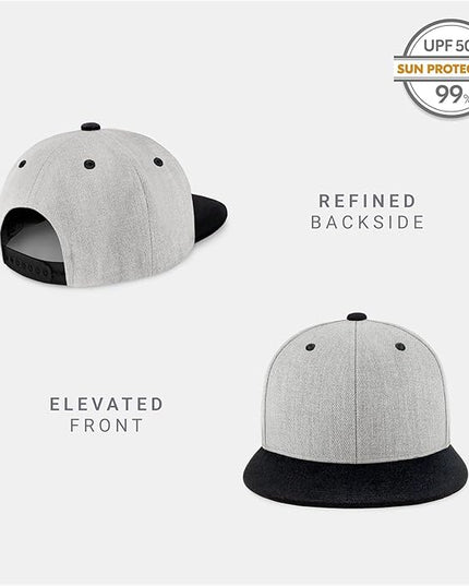 CHOK.LIDS Flat Bill Visor Classic Snapback Hat Blank Adjustable Brim High Top End Trendy Color Style Plain Tone Baseball Cap