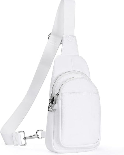 befen Genuine Leather Small Sling Bag for Women Anti-Theft Crossbody Chest Bags Fanny Packs for Travel with RFID Card Slots