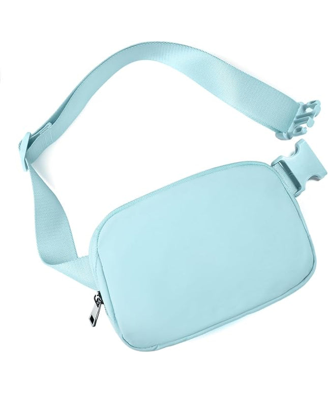 Belt Bag Fanny Pack Crossbody Bags for Women Fashion Waist Packs with Adjustable Strap Gifts for Women Men Teen Girls (Icing Blue)