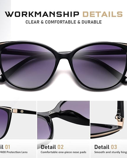 Trendy Cat Eye Sunglasses for Women Fashion Cateye UV400 Protection Glasses CL22017