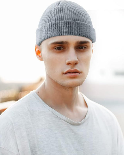 SATINIOR Fisherman Beanie Trawler Beanie Winter Watch Hat Roll up Edge Skullcap Unisex