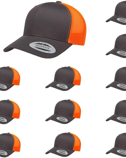 Yupoong Classic Premium Mesh 6 Panel Retro Trucker Cap | Mid Profile Snapback | OSFA | Bulk Pack Available