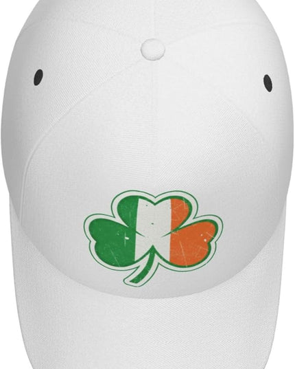 St. Patrick's Day Lucky Shamrock Hat Adjustable Irish Green Clover Baseball Cap Trucker Hat for Men Women