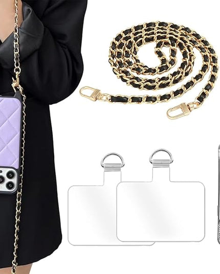 2Pcs Phone Crossbody Lanyard and Wrist Strap, Universal Cell Phone Lanyard Strap with 2Tether Tab