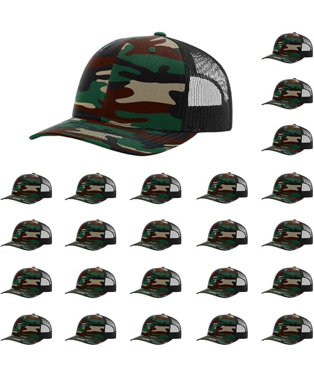 Richardson 112 Classic Six-Panel Adjustable Snapback Trucker Cap | Bulk Packs Available