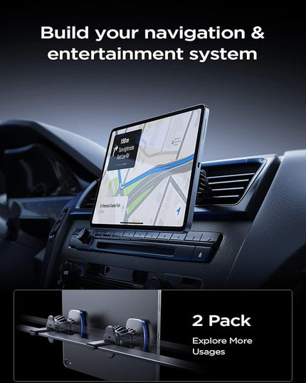 LISEN 2 Pack Magnetic Phone Holder for Your Car Mount 6 Military Magnets Car Phone Holder Mount Vent Cell Phone Holdeer Mount Vent Cell Phone Holder (Blue)