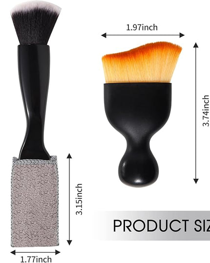 3 PCS Car Interior Detail Dust Brush,Soft Car Interior Detailing Kit Tools,Dash Duster Brush for Auto,Truck,SUV,RV Interior Cleaning