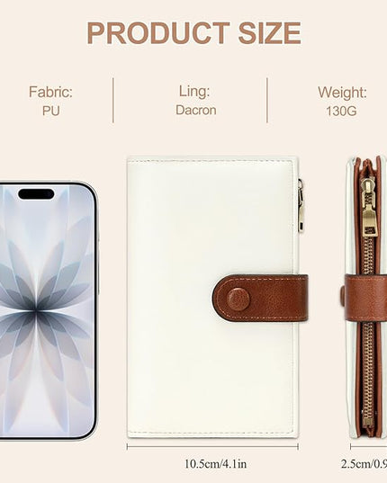 BKNOOU RFID Passport Holder Travel Wallet for Women/Men, Compact Travel Passport Wallet with Card Holders SIM Slots,Zippered Coin Pocket and Cash Slot, PU Leather Passport Holder for Travel Essentials
