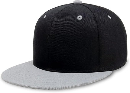 CHOK.LIDS Flat Bill Visor Classic Snapback Hat Blank Adjustable Brim High Top End Trendy Color Style Plain Tone Baseball Cap