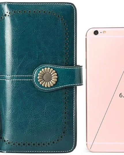 SENDEFN Wallets for Women Leather Credit Card Holder with RFID Blocking Large Capacity Wristlet | with RFID Blocking, Large Capacity, Wristlet, with RFID Blocking, Large Capacity, Wristlet
