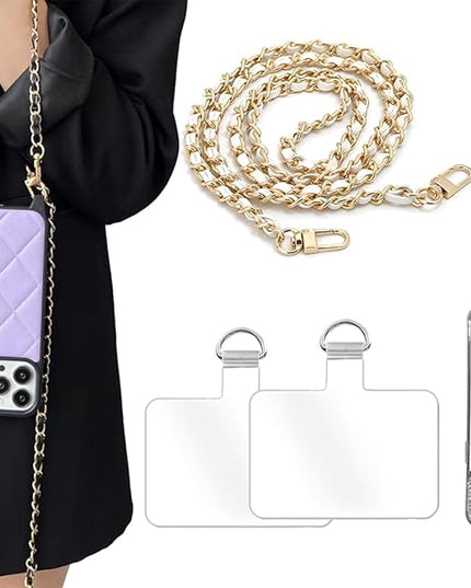 2Pcs Phone Crossbody Lanyard and Wrist Strap, Universal Cell Phone Lanyard Strap with 2Tether Tab