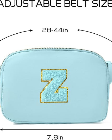 Gitus Gifts for 8 9 10 11 12 Year Old Girls Belt Bag Fanny Pack Crossbody Bags with Initial Letter Patch Cute Stuff Birthday Gifts for Teen Girls Women Personalized Trend Stuff (Icing Blue-Z)