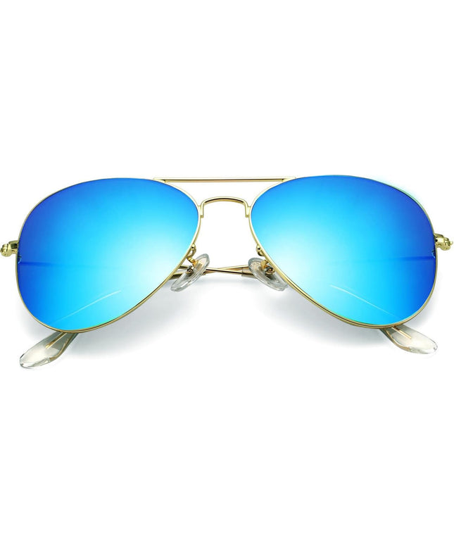 Pro Acme Classic Aviator Sunglasses for Women & Men Glass Lens Metal Frame UV400 Driver Sunglasses